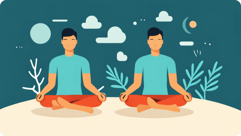 2 men meditating